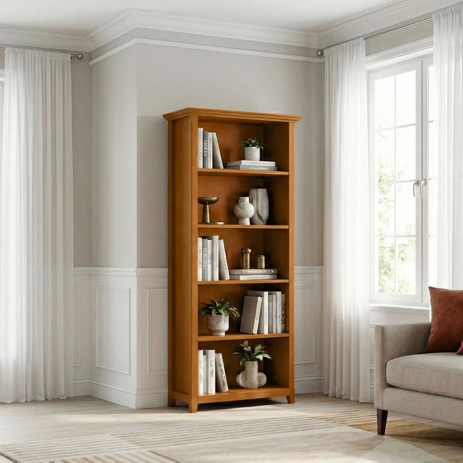 Amherst - 5 Shelf Bookcase, Handcrafted - Image 17