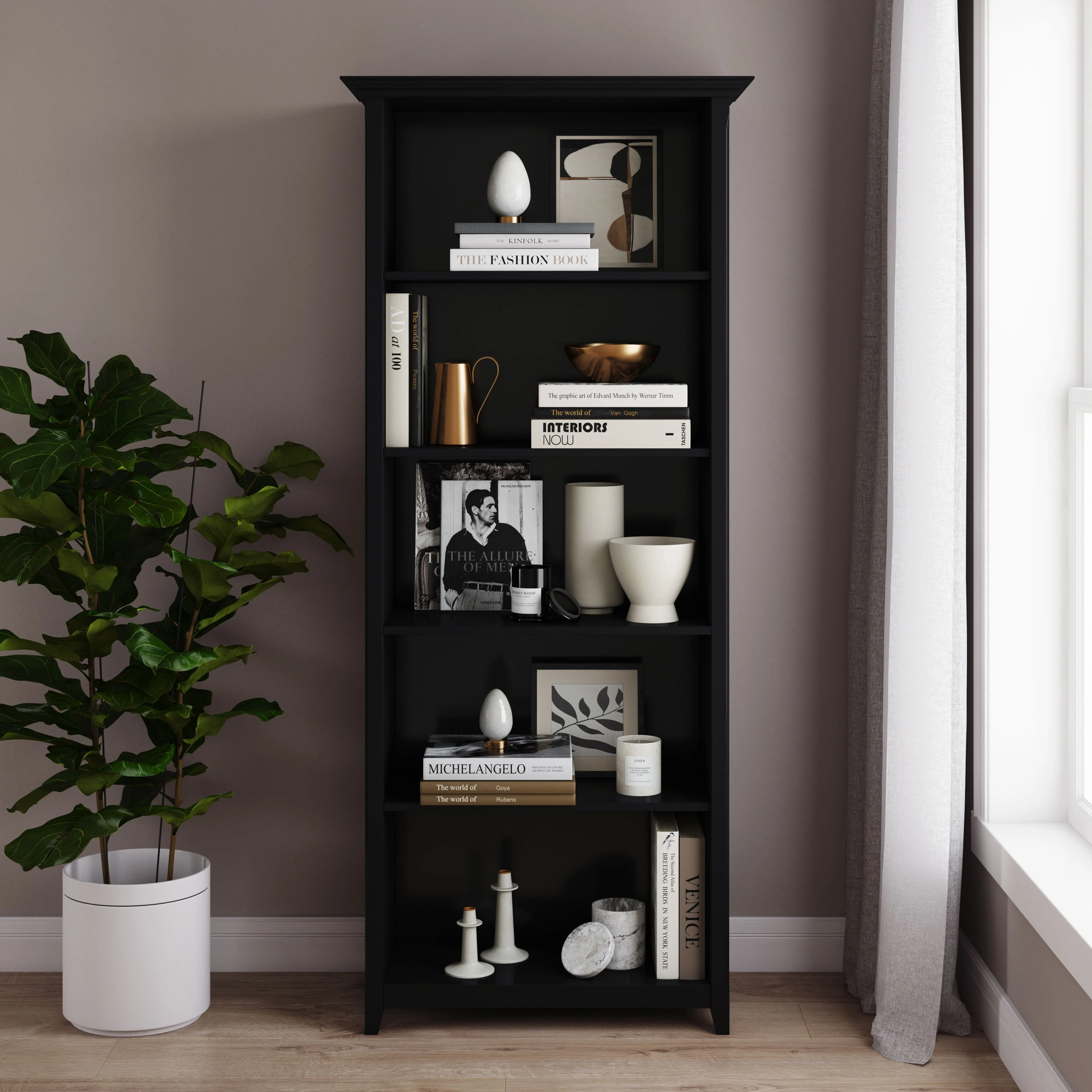 Amherst - 5 Shelf Bookcase, Handcrafted - Image 6