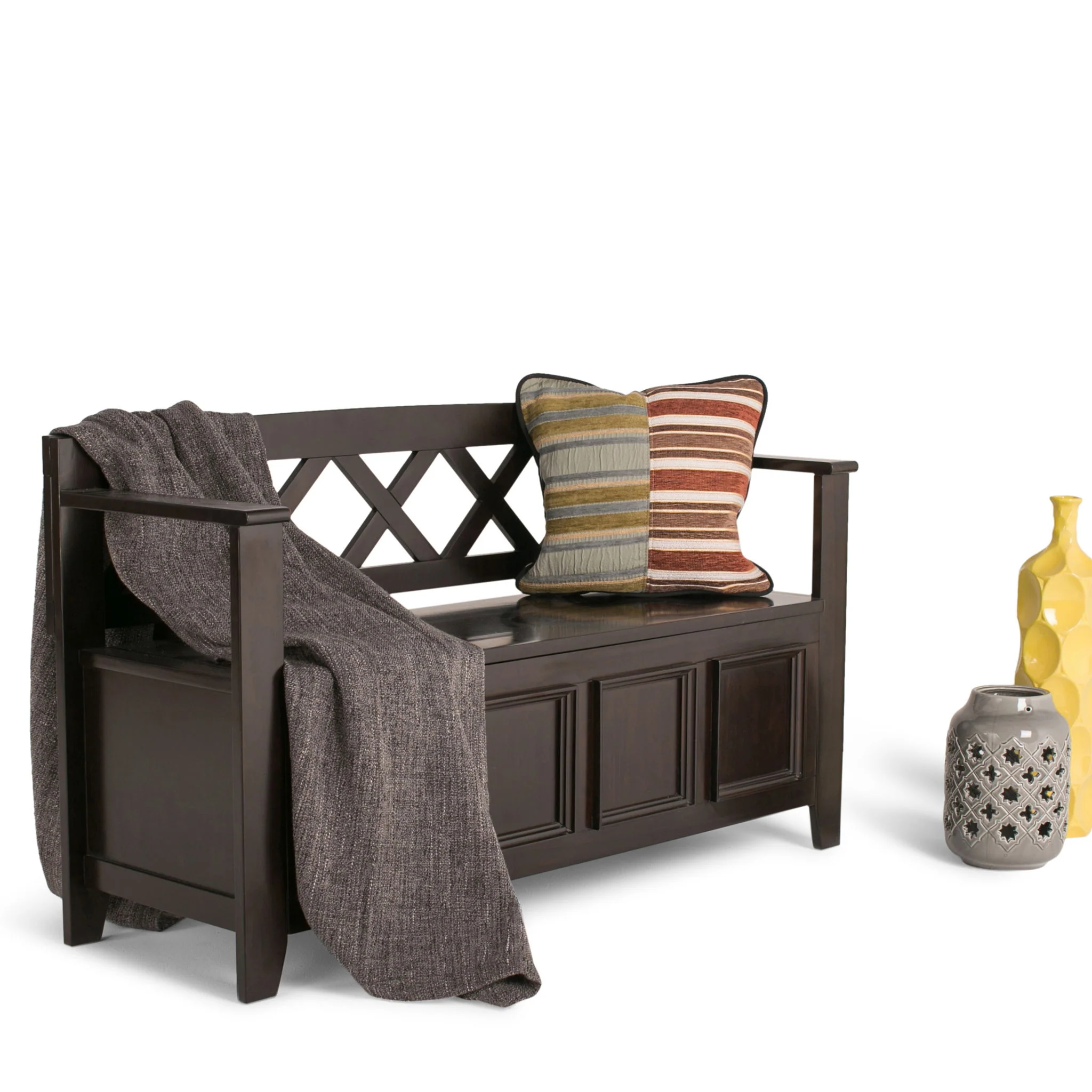 Amherst - Entryway Storage Bench - Hickory Brown - Image 5