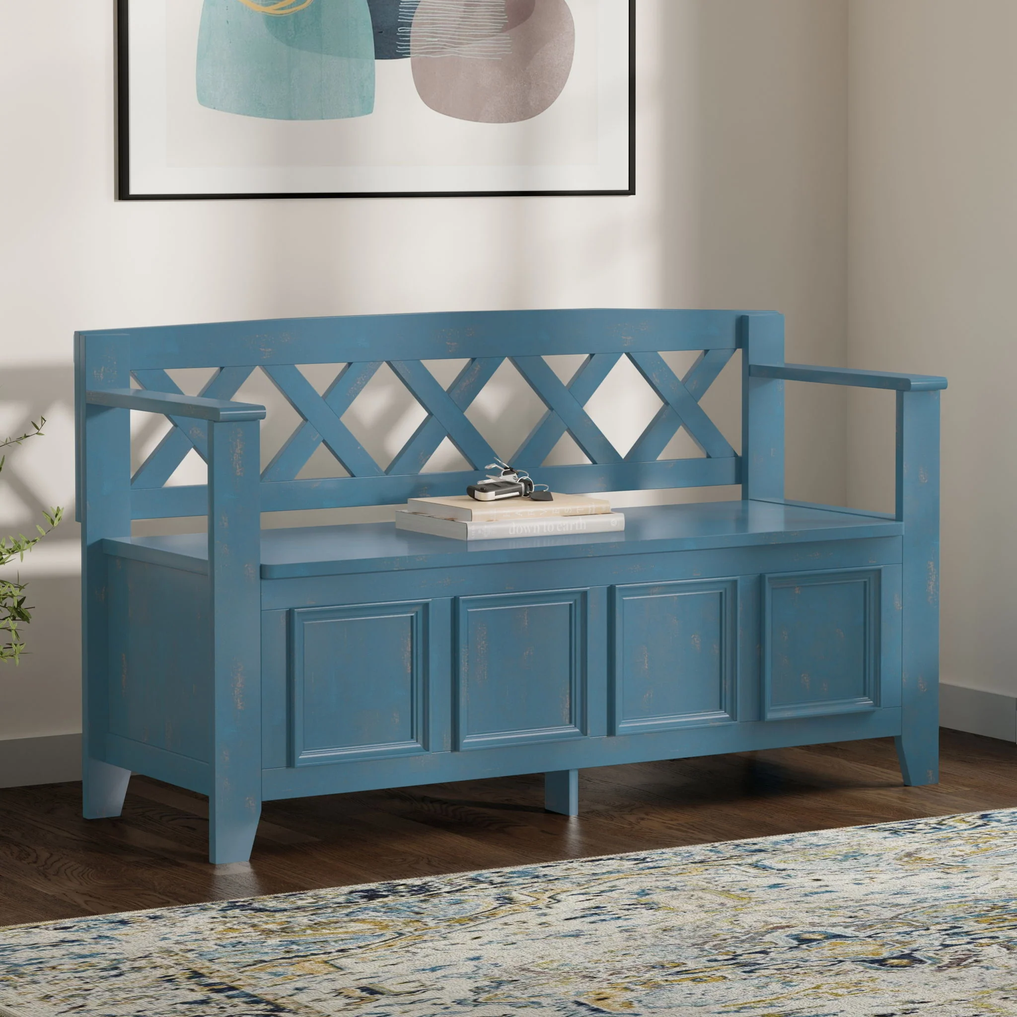 Amherst - Handcrafted Entryway Storage Bench - Image 32