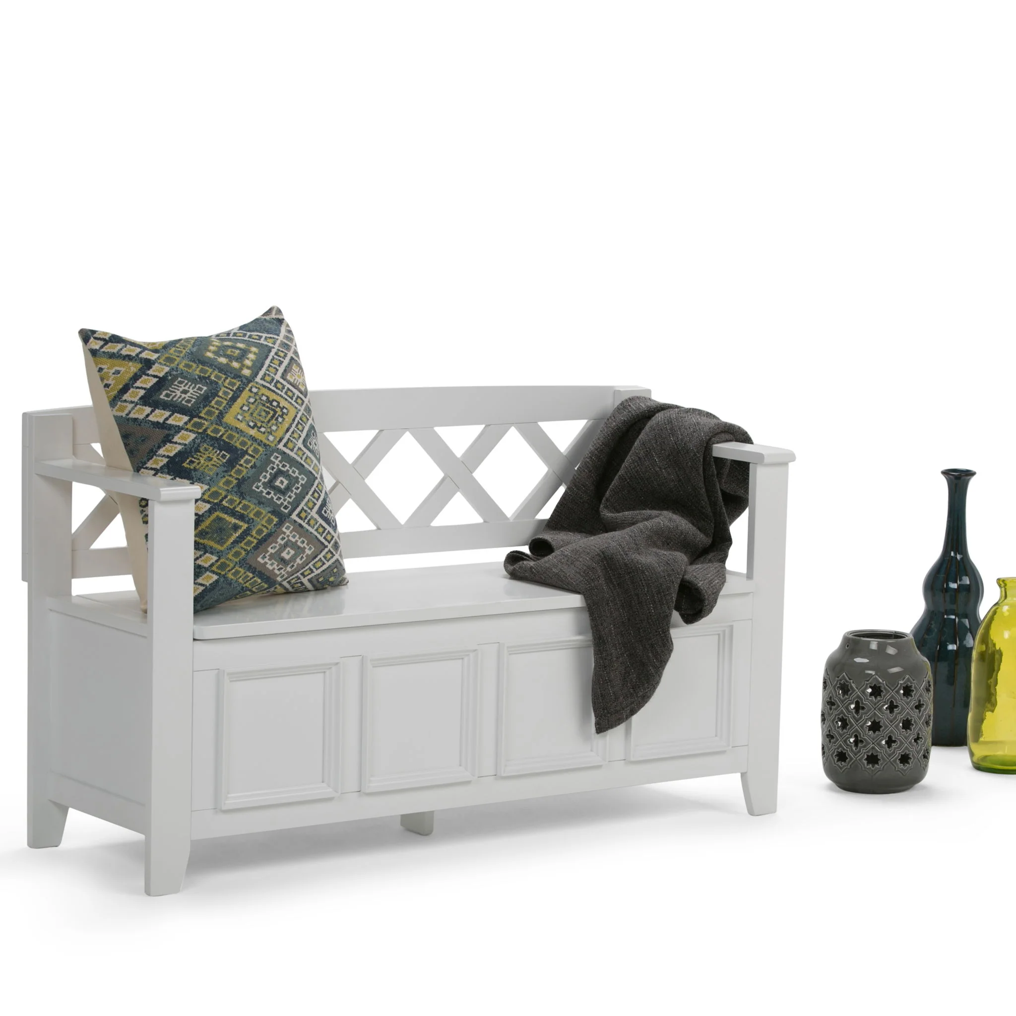 Amherst - Handcrafted Entryway Storage Bench - Image 50