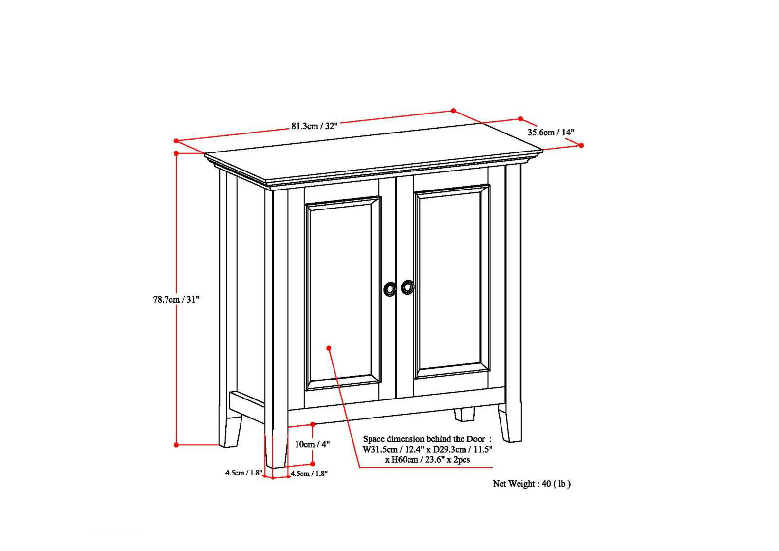 Amherst - Handcrafted Low Storage Cabinet - Image 39