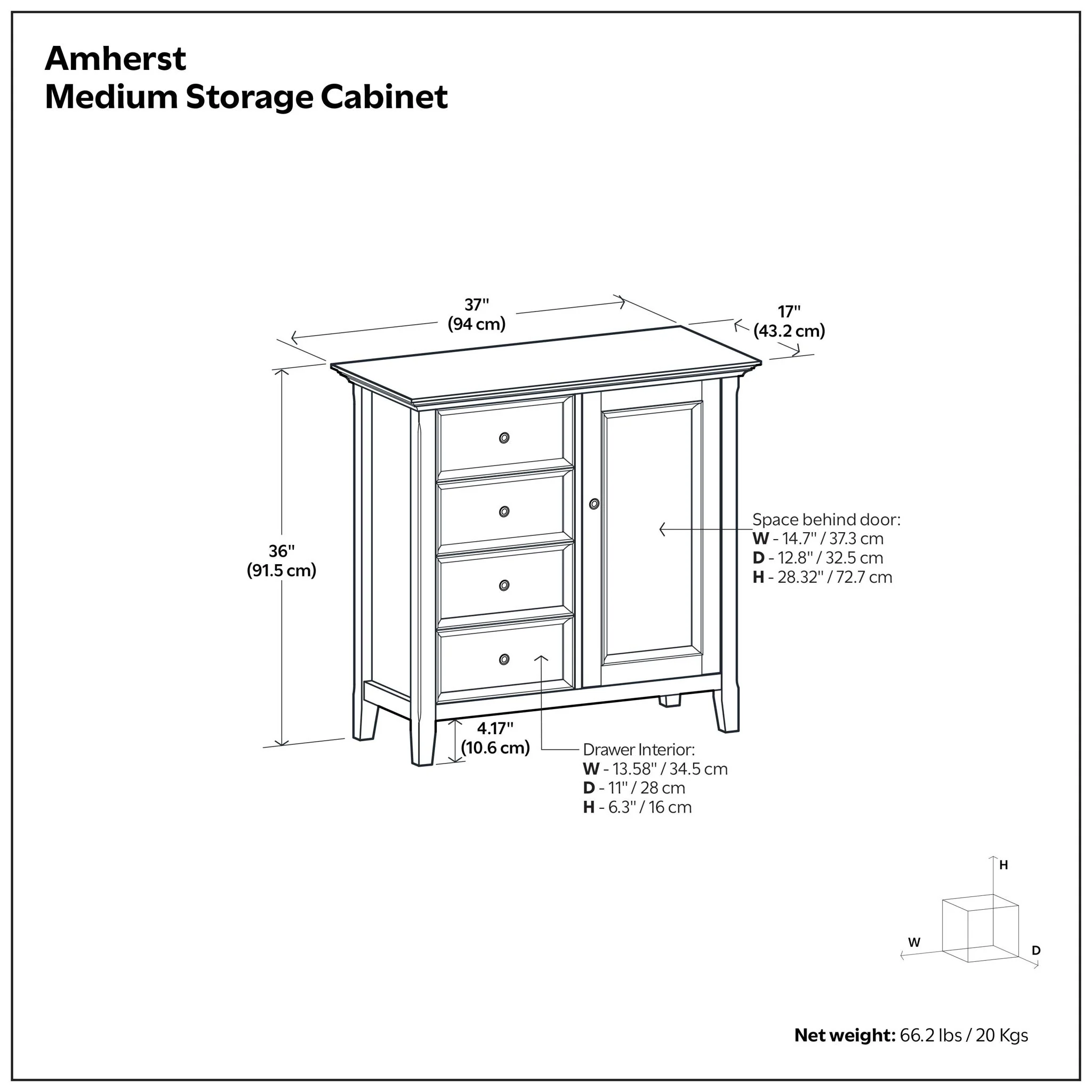 Amherst - Handcrafted Medium Storage Cabinet - Image 7