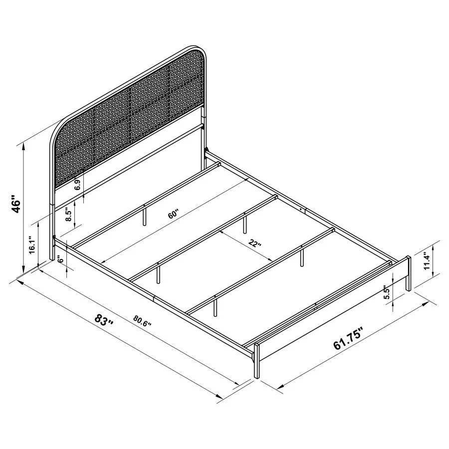 Amherst - Radio Weave Rattan Metal Bed - Image 42