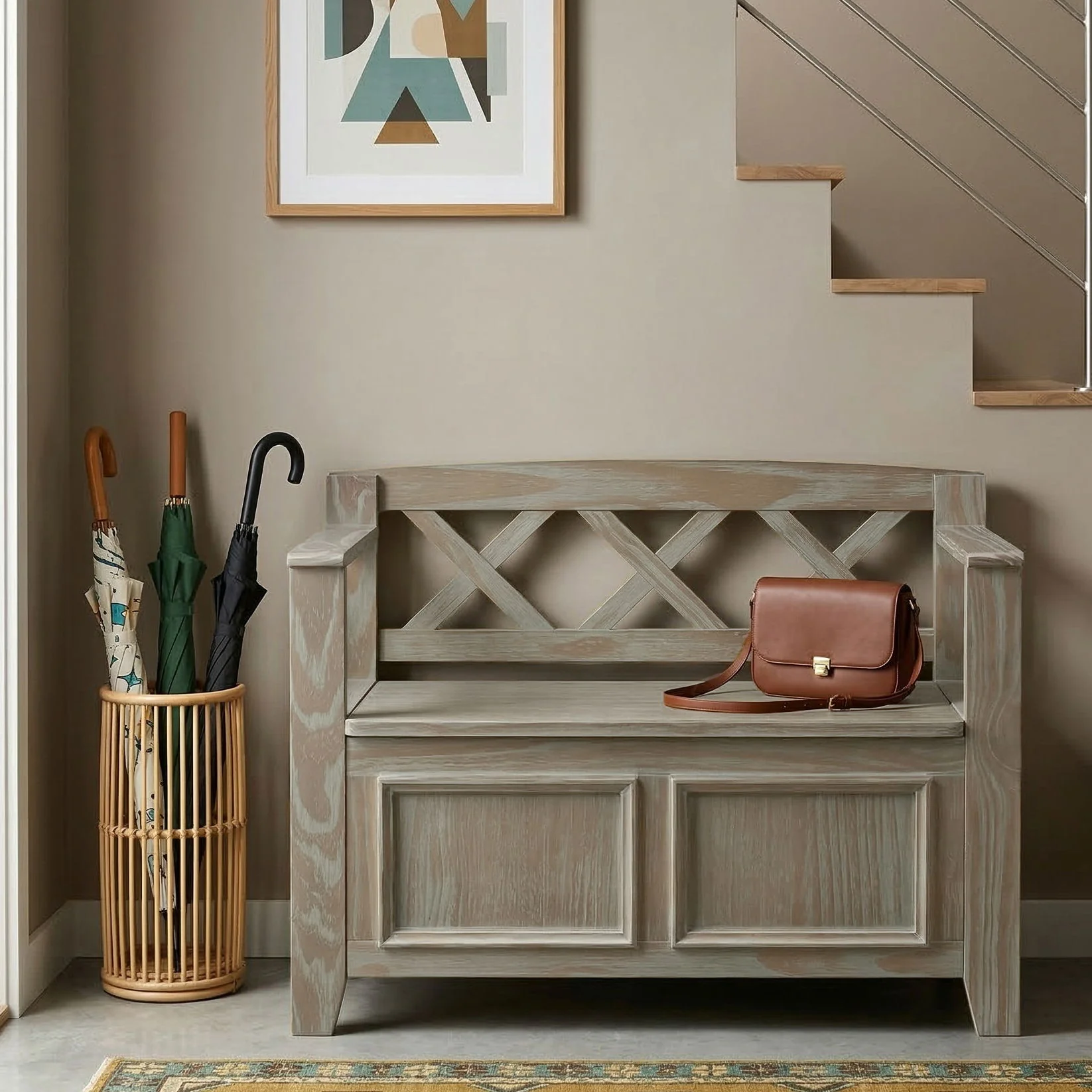 Amherst - Small Transitional Entryway Storage Bench - Image 27
