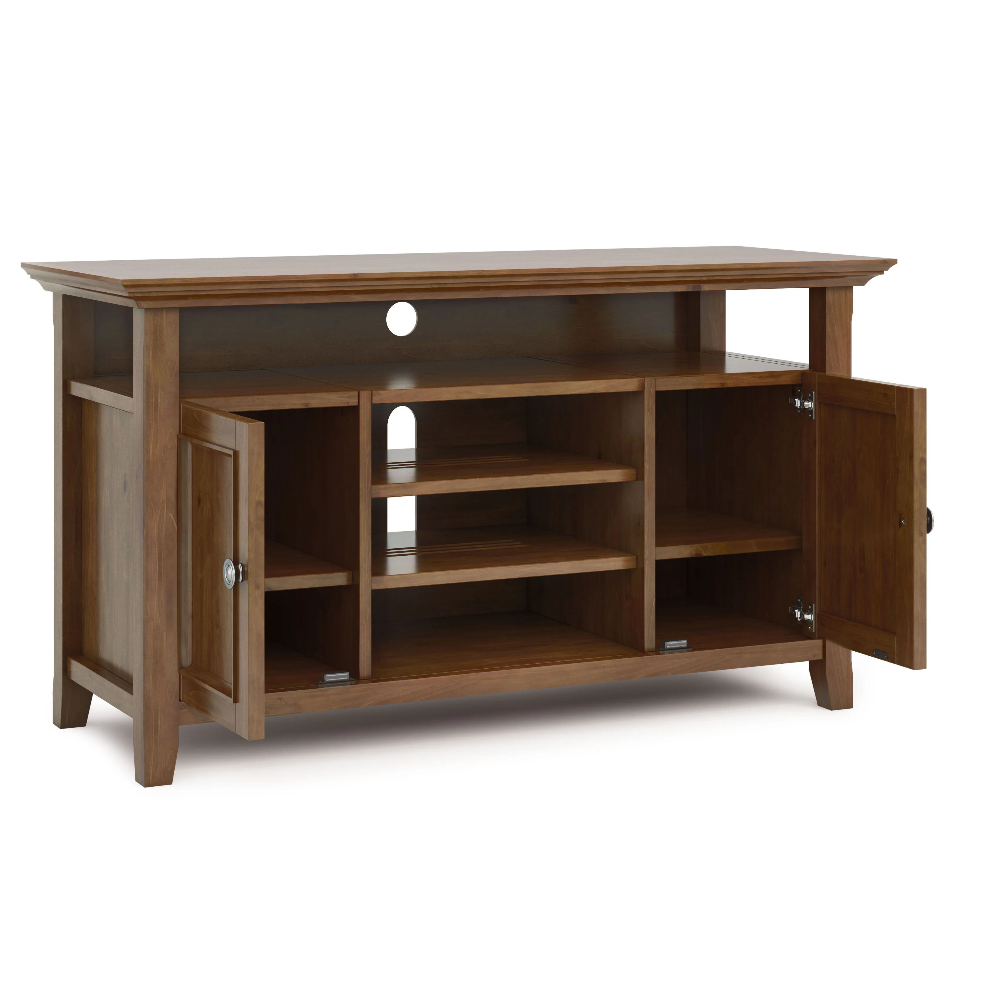 Amherst - TV Media Stand - Medium Saddle Brown - Image 2