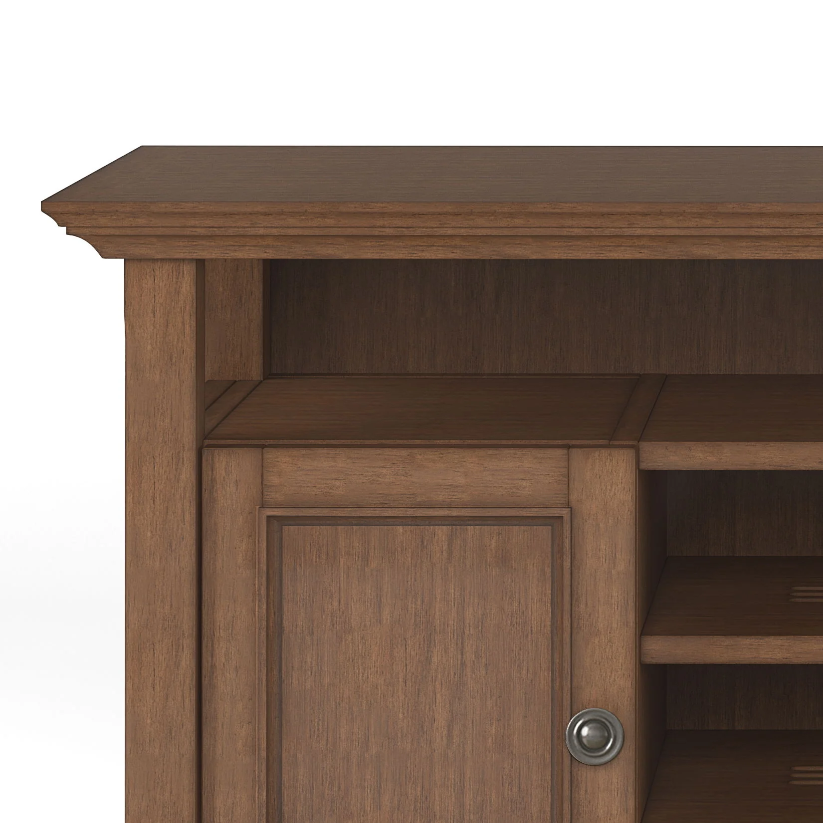 Amherst - TV Media Stand - Rustic Natural Aged Brown - Image 2