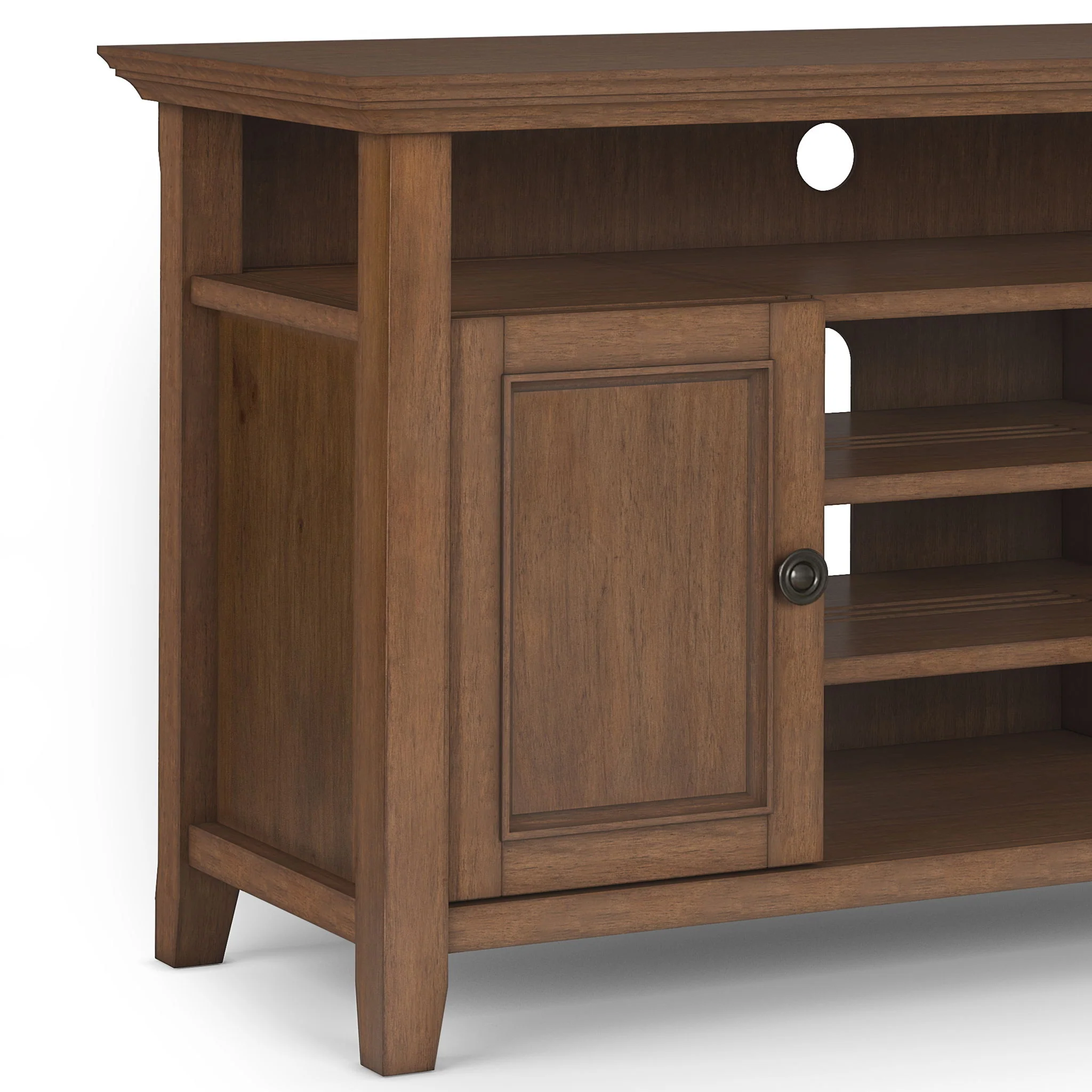 Amherst - TV Media Stand - Rustic Natural Aged Brown - Image 4