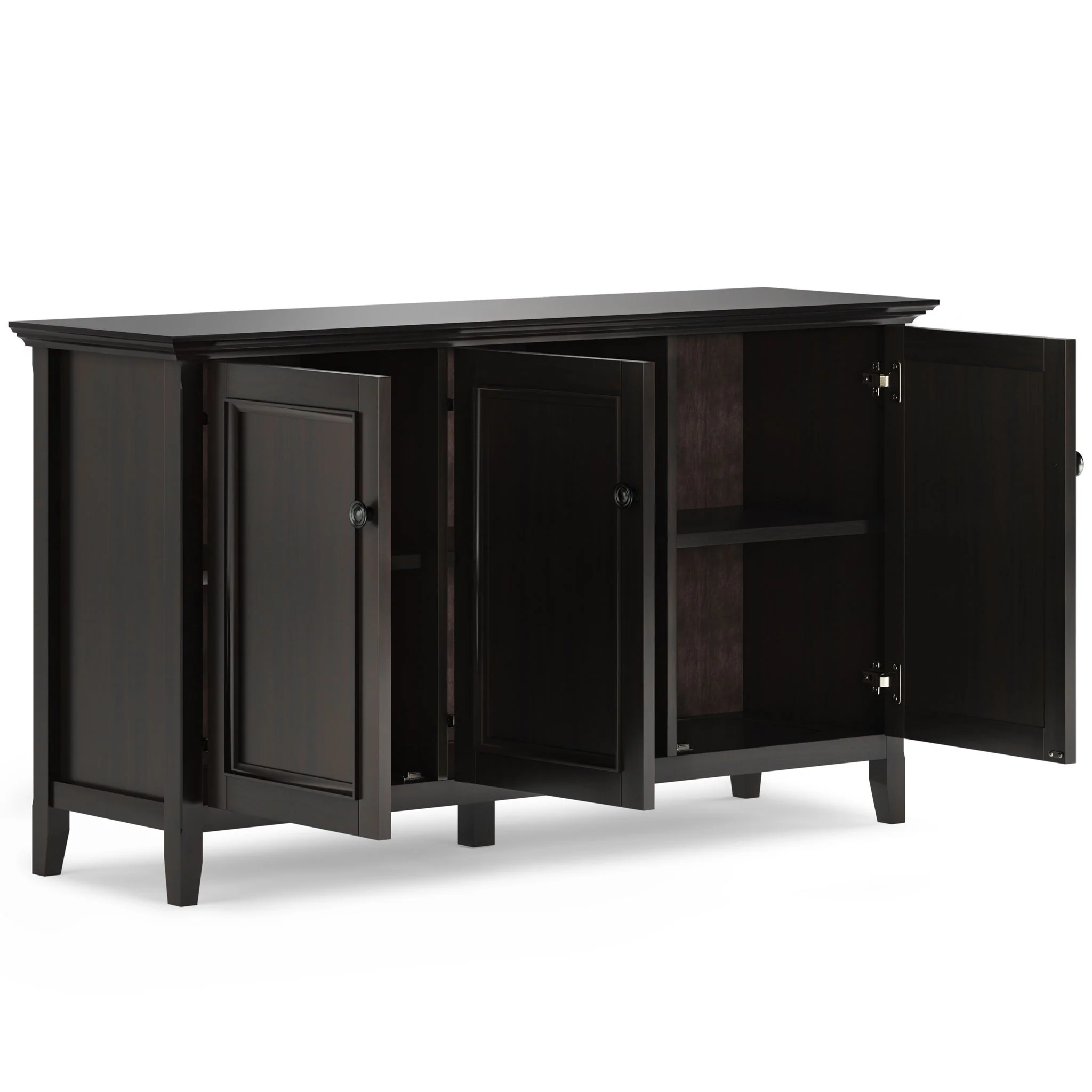 Amherst - Wide 3 Door Storage Cabinet - Hickory Brown - Image 5