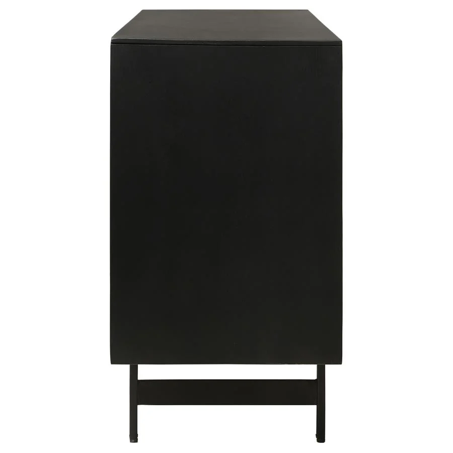 Aminah - 3 Door Wood Accent Cabinet - Natural And Black - Image 11