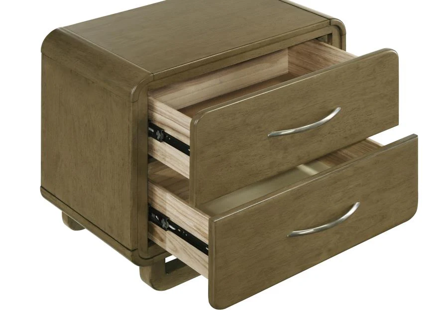 Amsbury - 2-Drawer Nightstand Bedside Table - Nutmeg - Image 11