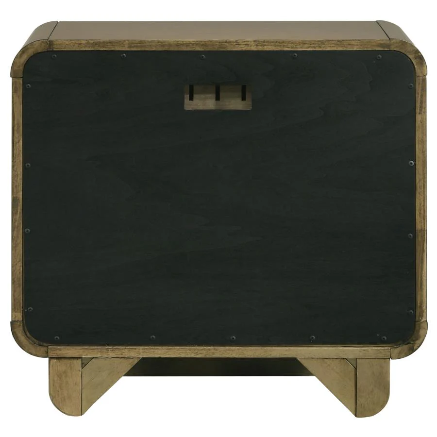Amsbury - 2-Drawer Nightstand Bedside Table - Nutmeg - Image 7