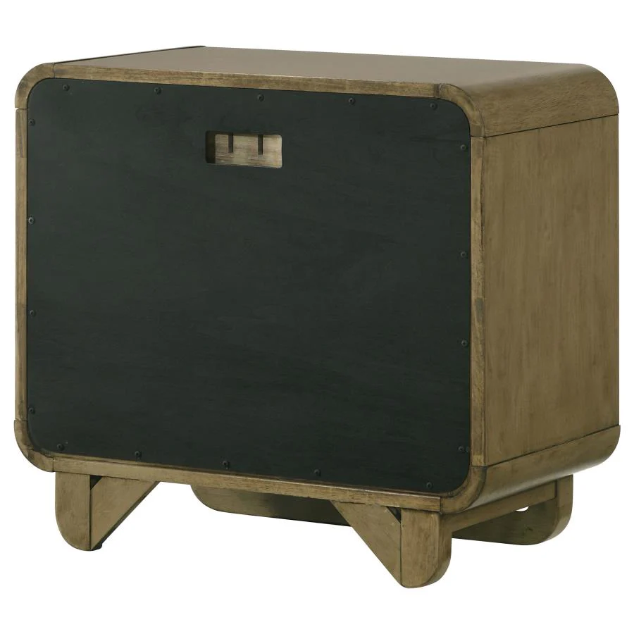 Amsbury - 2-Drawer Nightstand Bedside Table - Nutmeg - Image 8