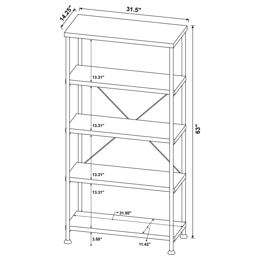 Analiese - 4-Shelf Bookshelf - Image 18