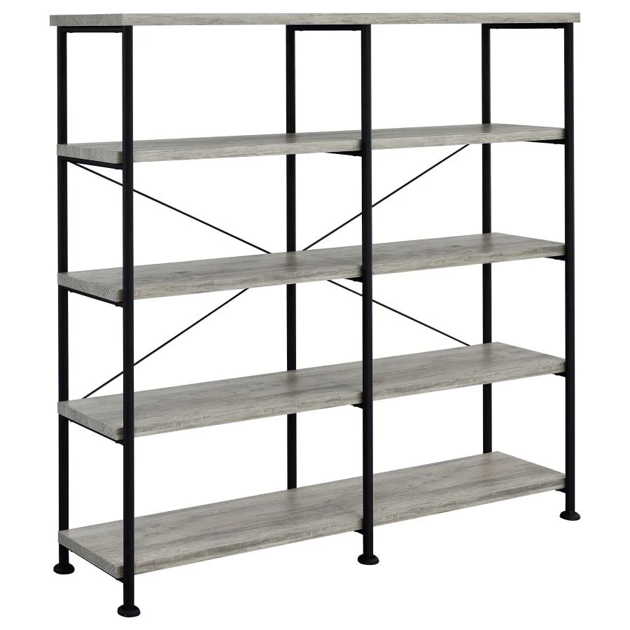 Analiese - 4-Shelf Double Bookshelf - Image 2