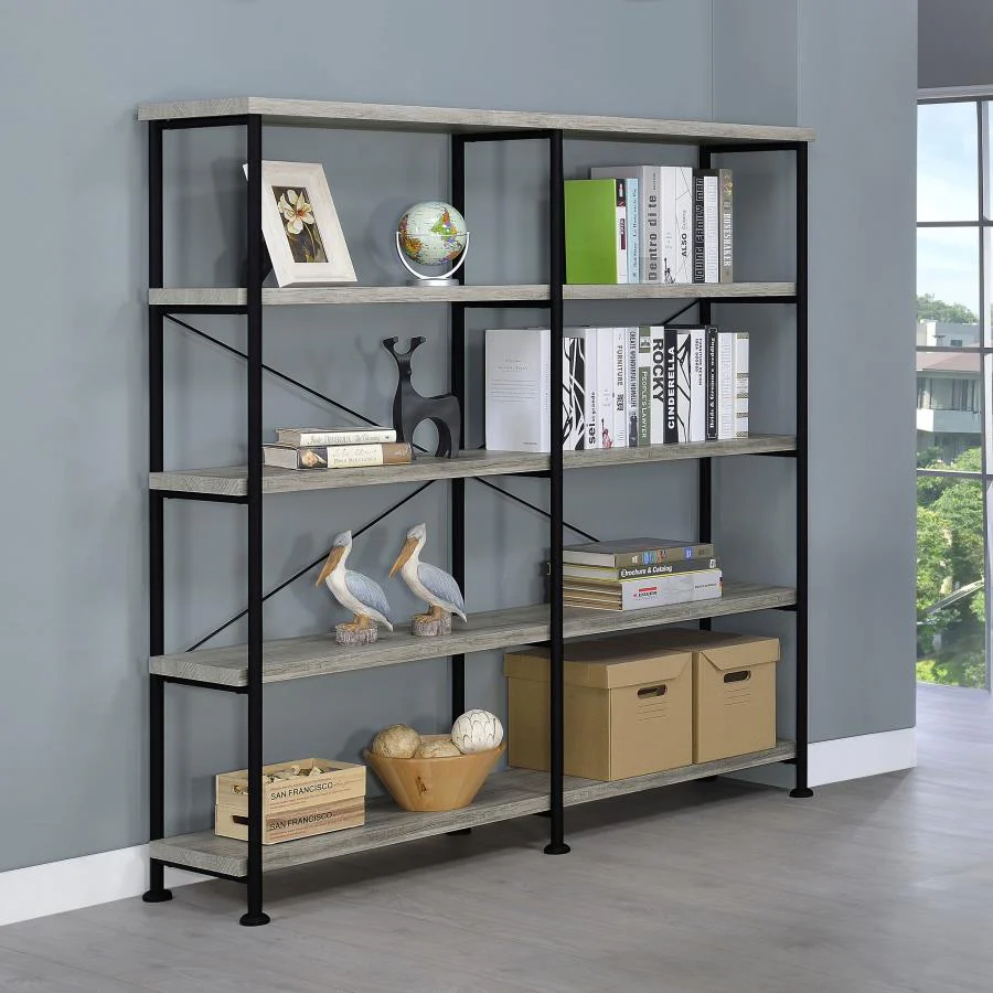 Analiese - 4-Shelf Double Bookshelf - Image 4