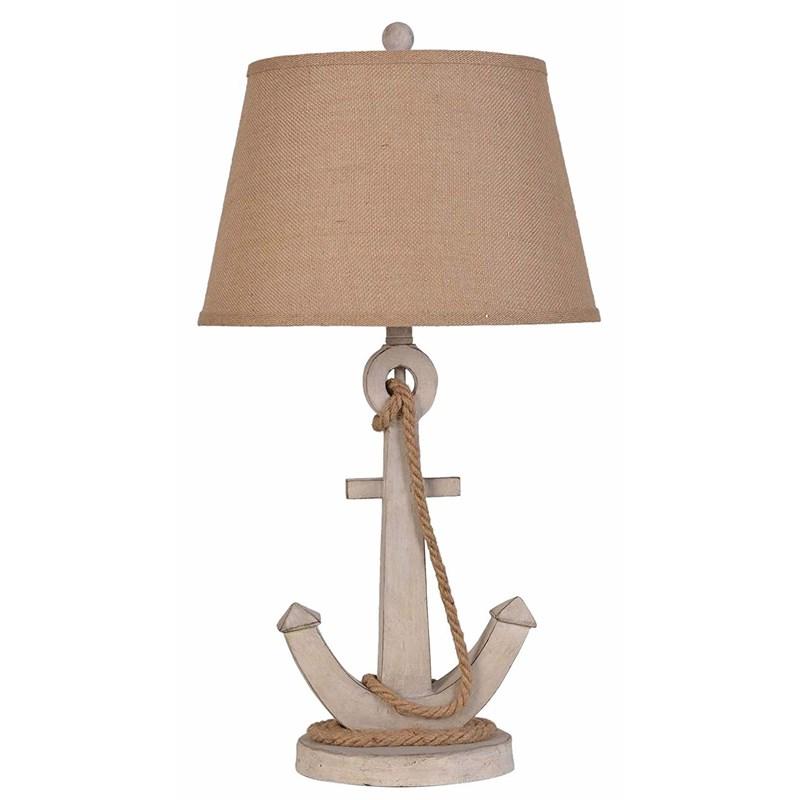 ‎Anchor White Washed Table LAMP Set of 2