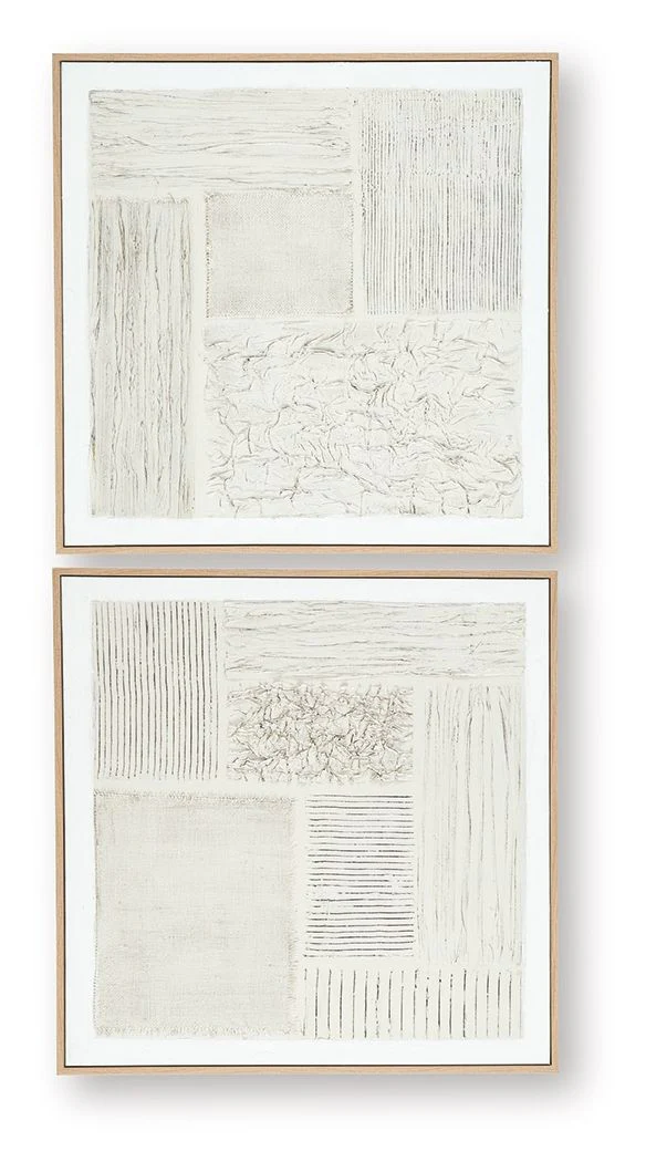 Andorfield - Wall Art Set (Set of 2) - Beige / Black / White - Image 2
