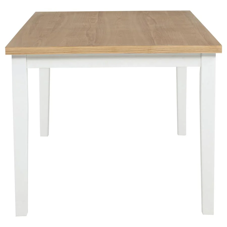 Andrews - 66" Rectangular Dining Table - Light Ash And White - Image 5