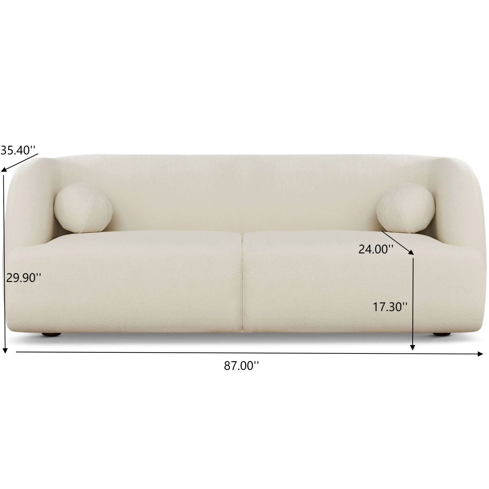Anna - French Boucle Sofa - Image 6