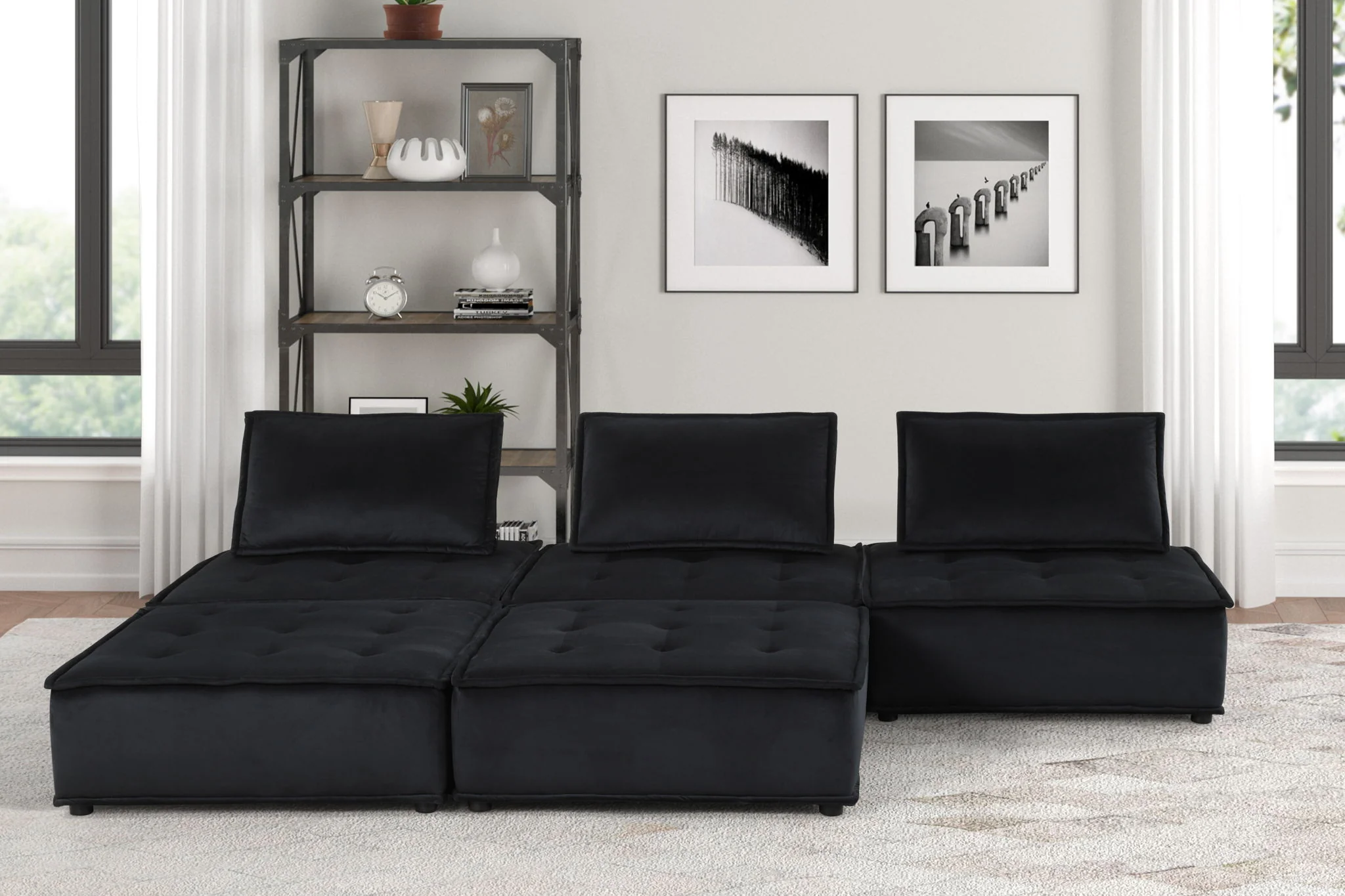 Anna - Stylish Sectional Sofa Ottoman - Image 7