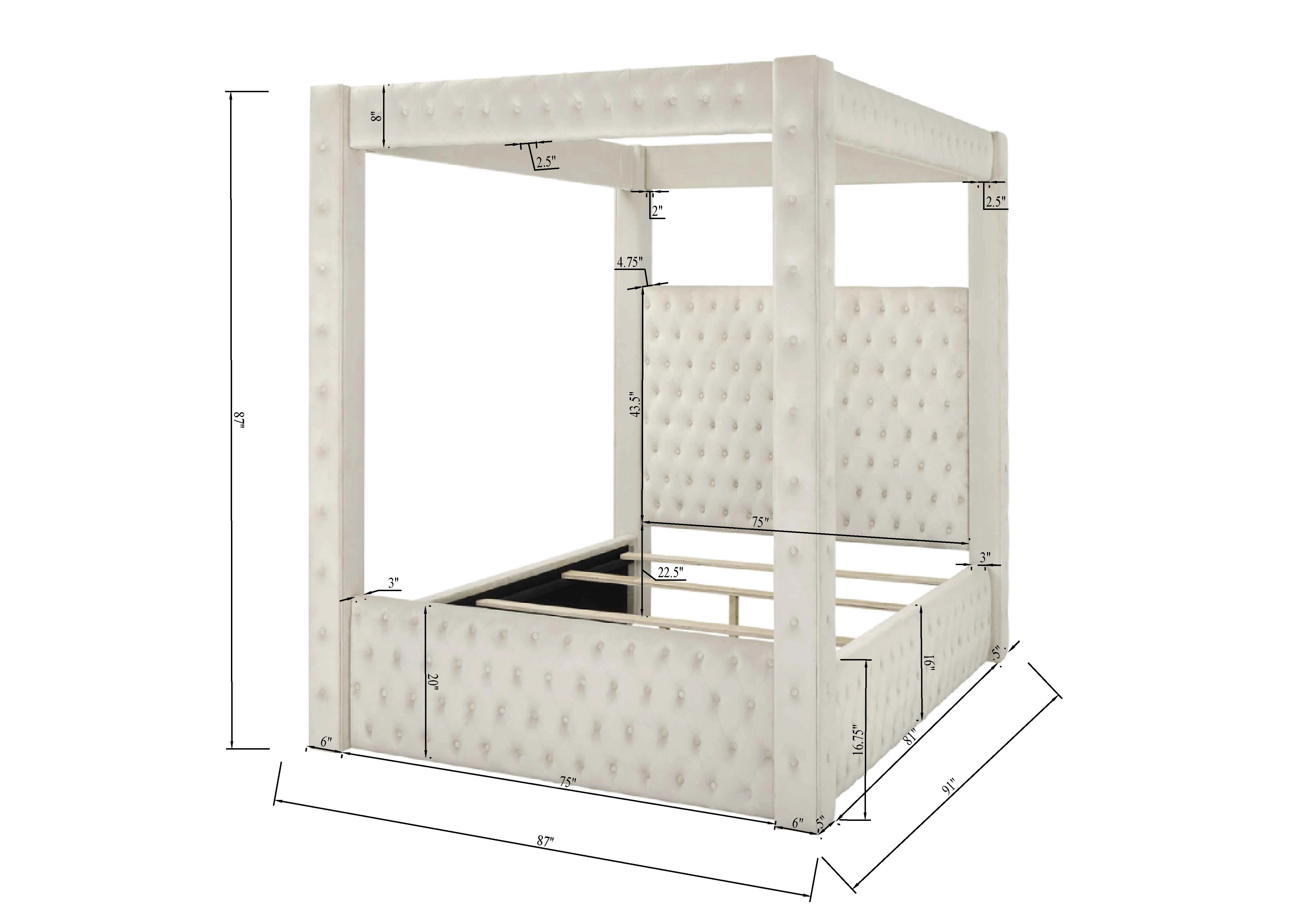 Annabelle Canopy Bed Black - Image 2