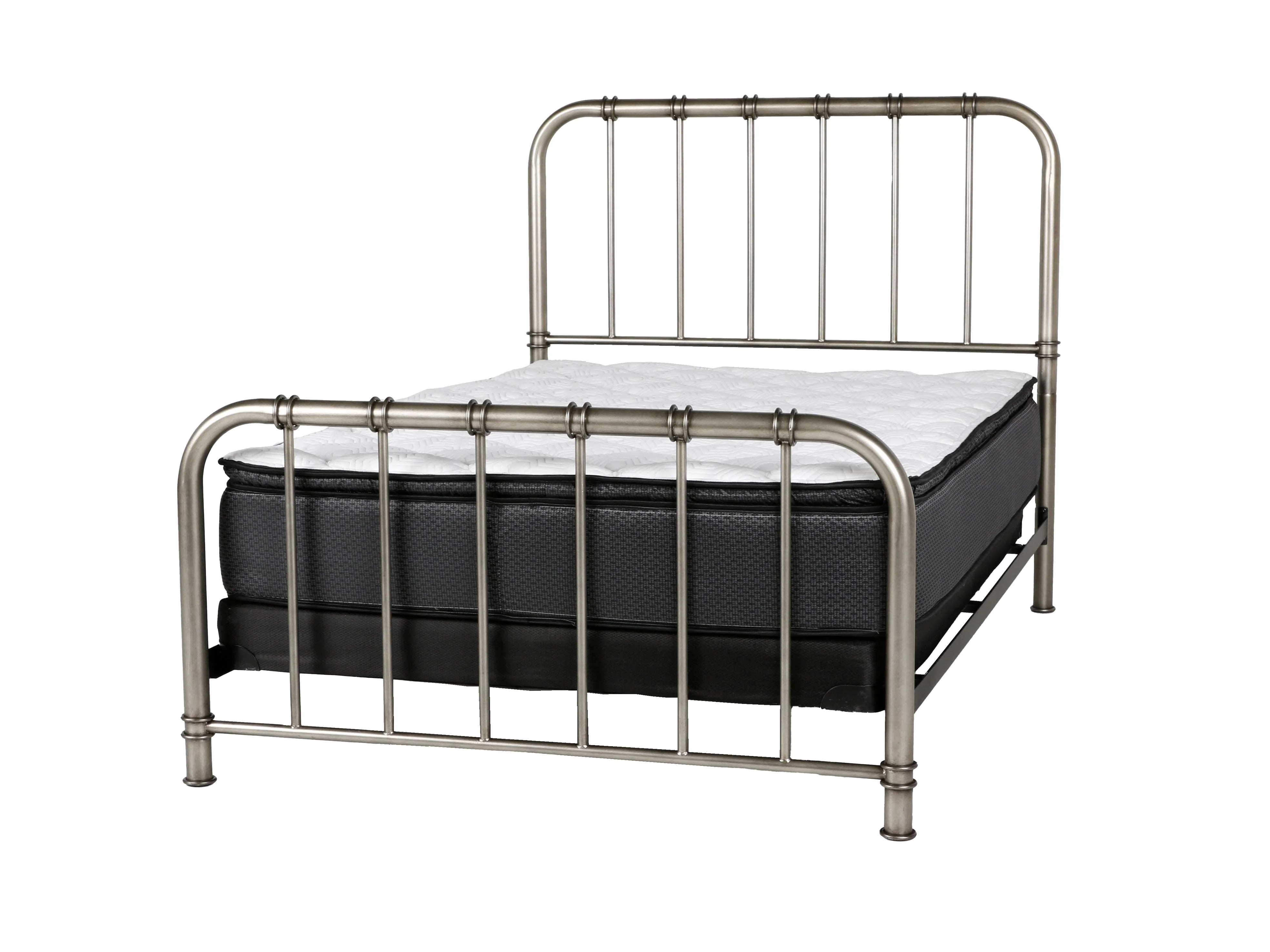 Antique Nickel Full Metal Bed - Image 2