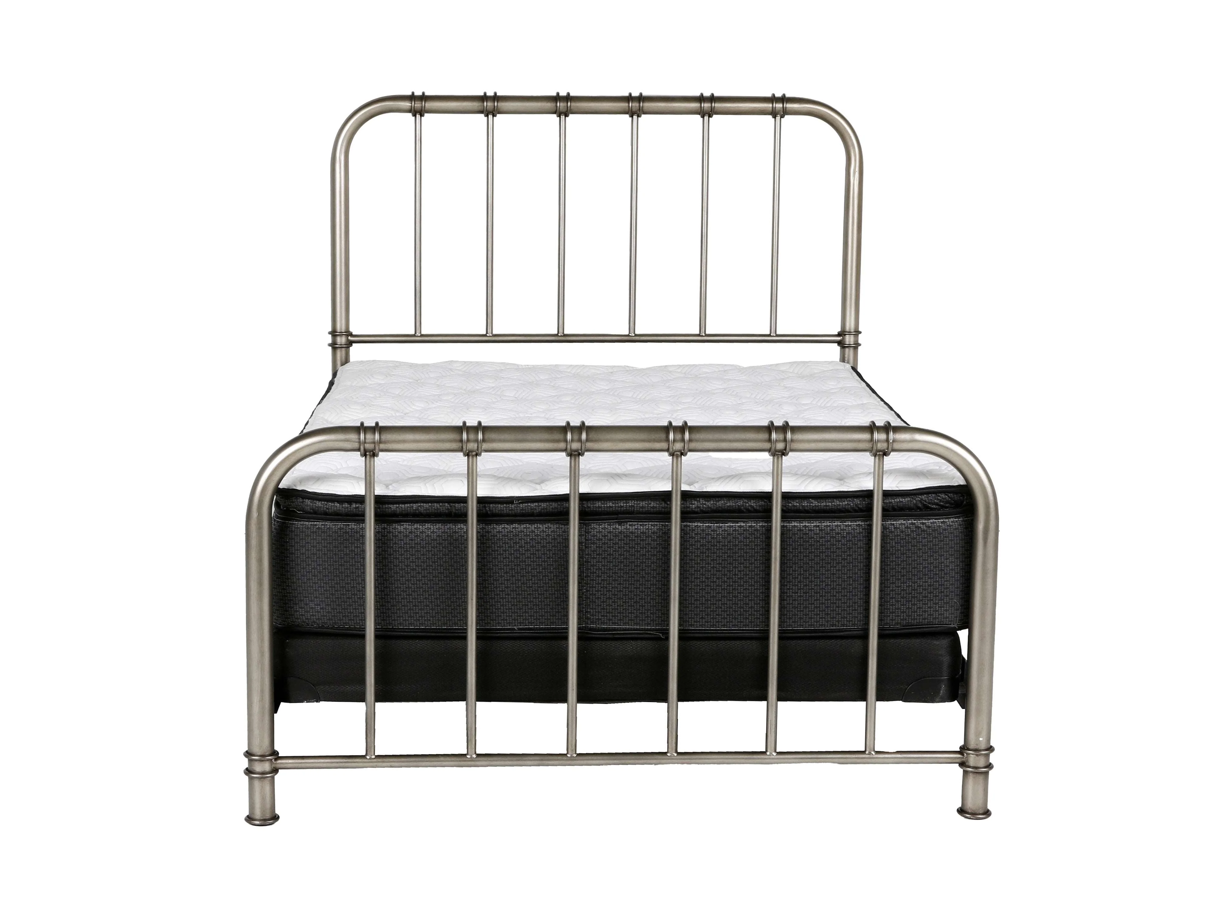 Antique Nickel Full Metal Bed - Image 3