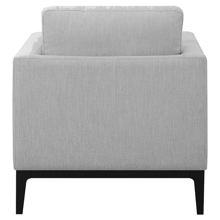 Apperson - Upholstered Track Arm Accent Chair - Light Gray - Image 7