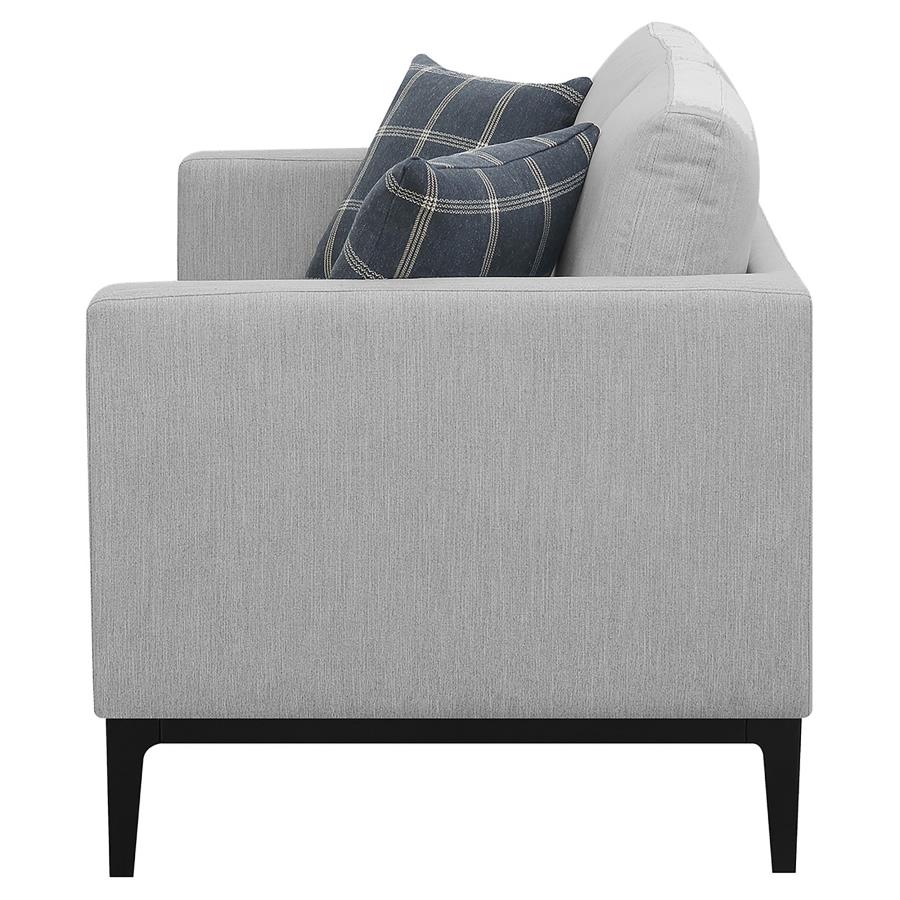Apperson - Upholstered Track Arm Loveseat - Light Gray - Image 5