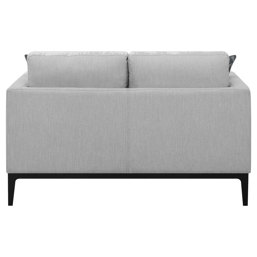 Apperson - Upholstered Track Arm Loveseat - Light Gray - Image 7