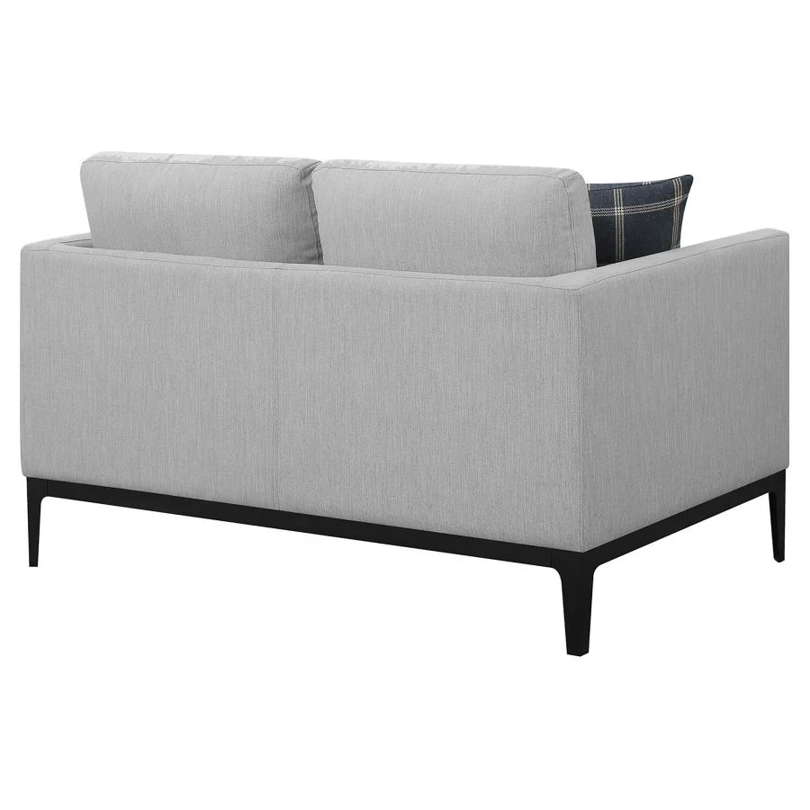 Apperson - Upholstered Track Arm Loveseat - Light Gray - Image 8