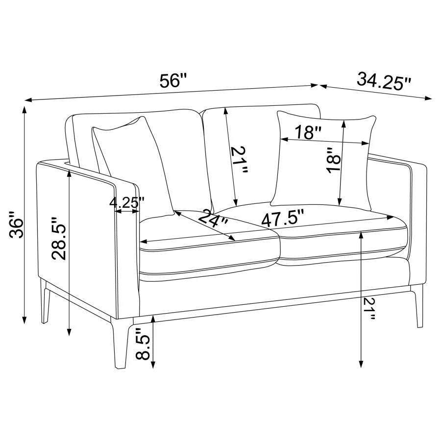 Apperson - Upholstered Track Arm Sofa Set - Image 25