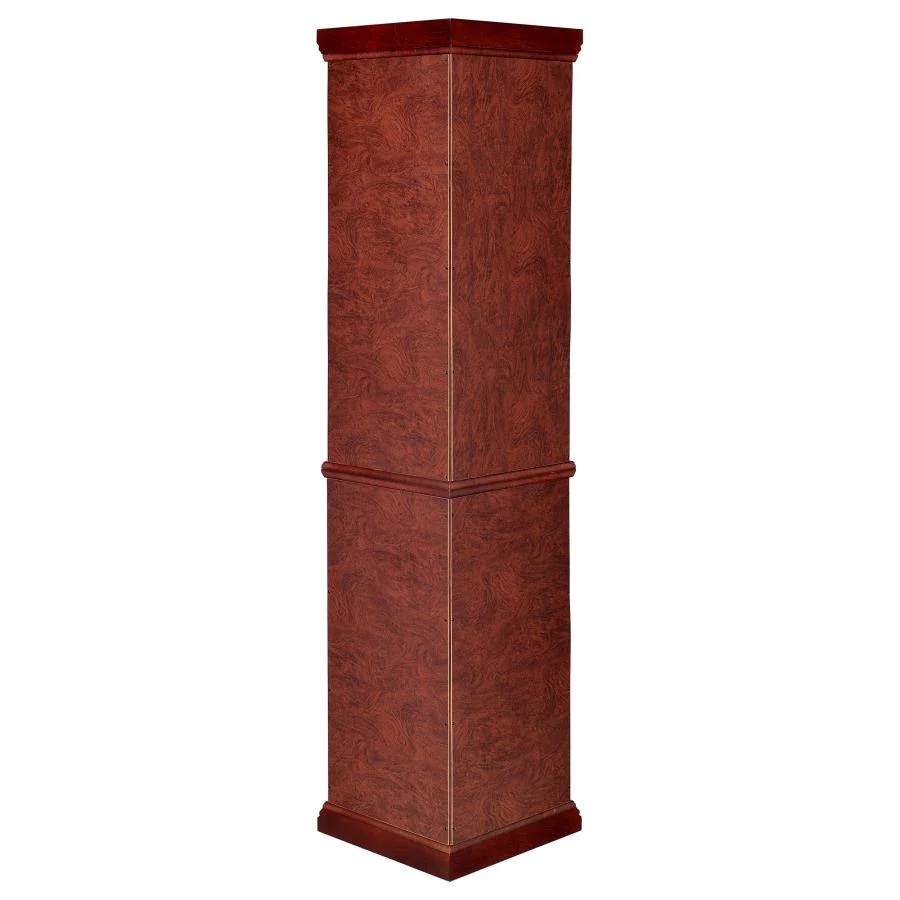Appledale - 6-Shelf Corner Curio Display Cabinet - Medium Brown - Image 7