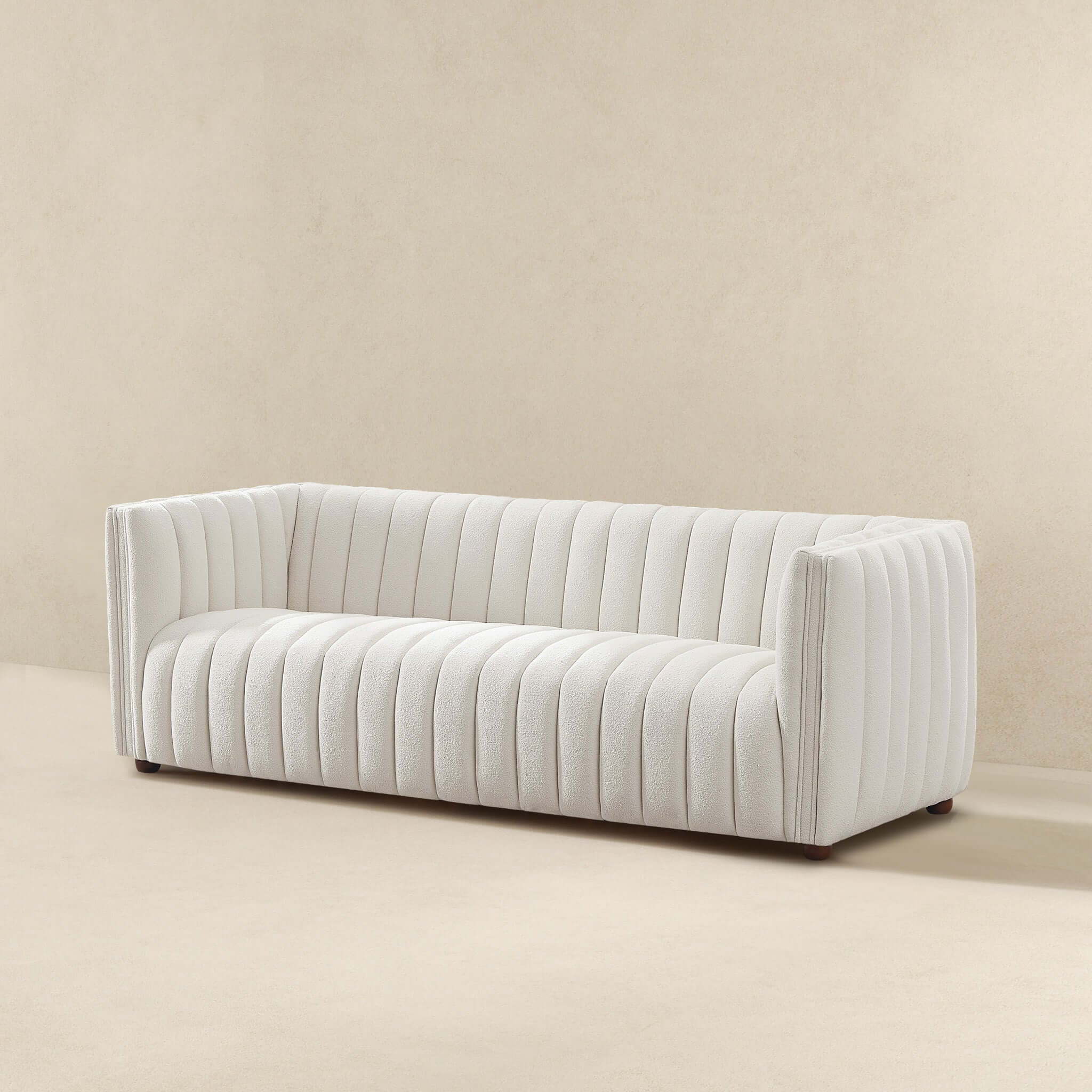 April - Mid-Century Modern Luxury Tight Back Boucle Couch - Image 7