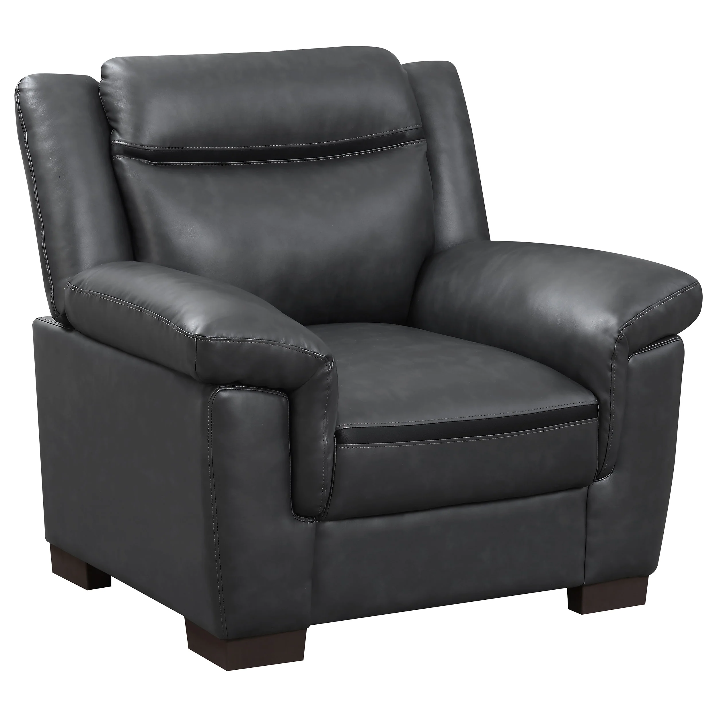 Arabella - Upholstered Padded Arm Accent Chair - Gray - Image 10