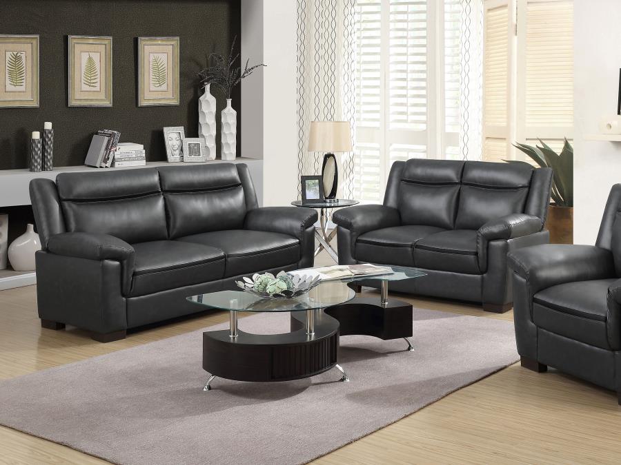 Arabella - Upholstered Padded Arm Sofa Set - Image 2