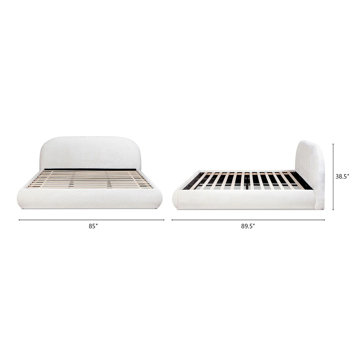 Archie Puffy Grounded - Upholstered Platform Bed - Image 28
