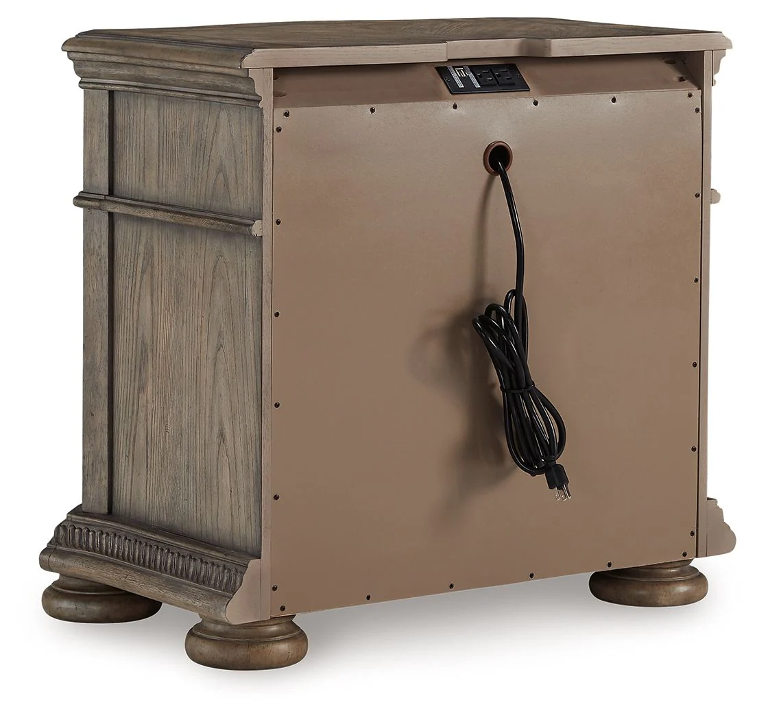 Ardenfield - Three Drawer Night Stand - Light Brown - Image 4