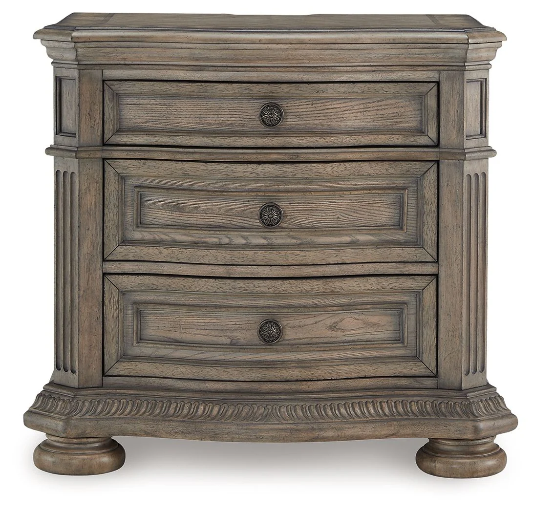 Ardenfield - Three Drawer Night Stand - Light Brown - Image 5