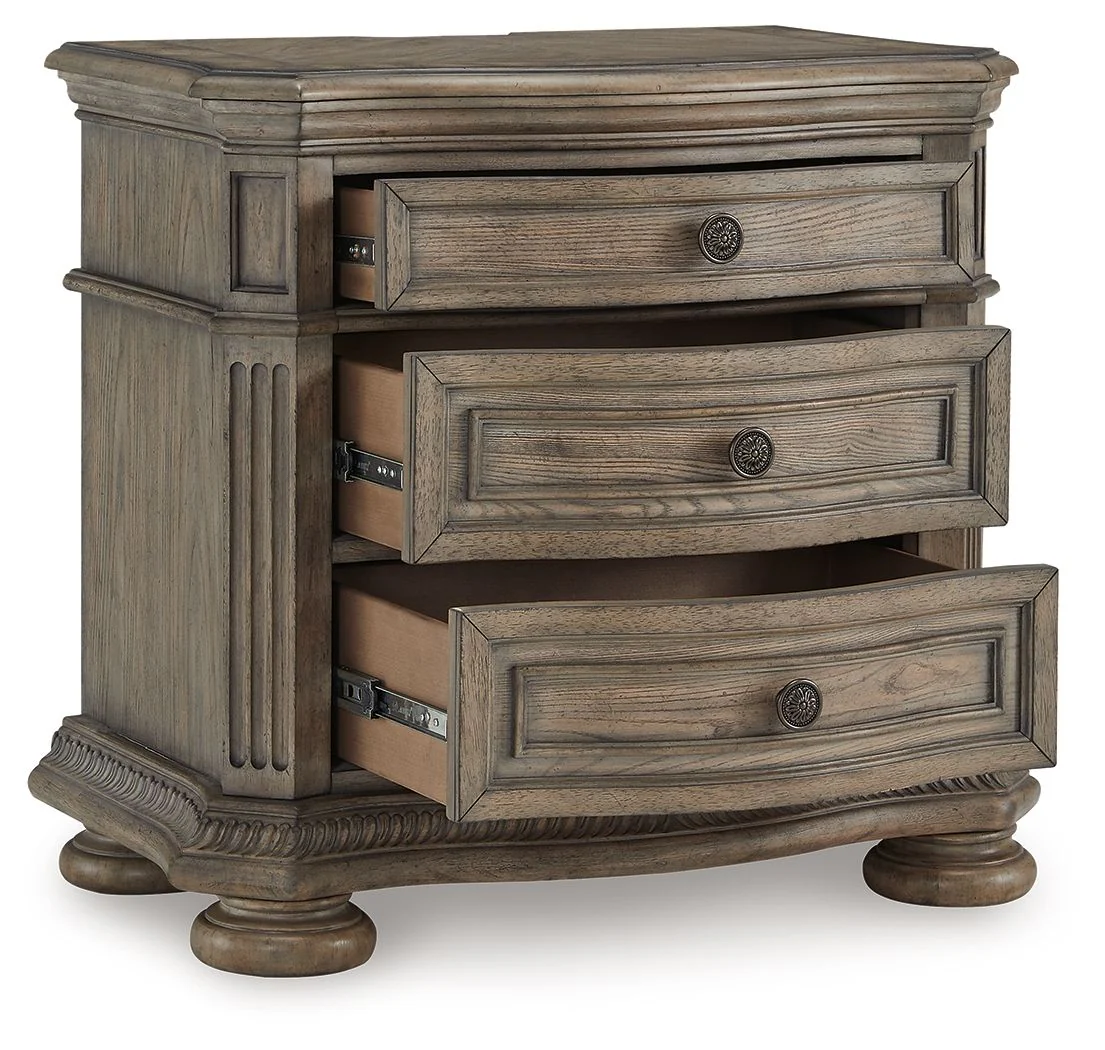 Ardenfield - Three Drawer Night Stand - Light Brown - Image 6