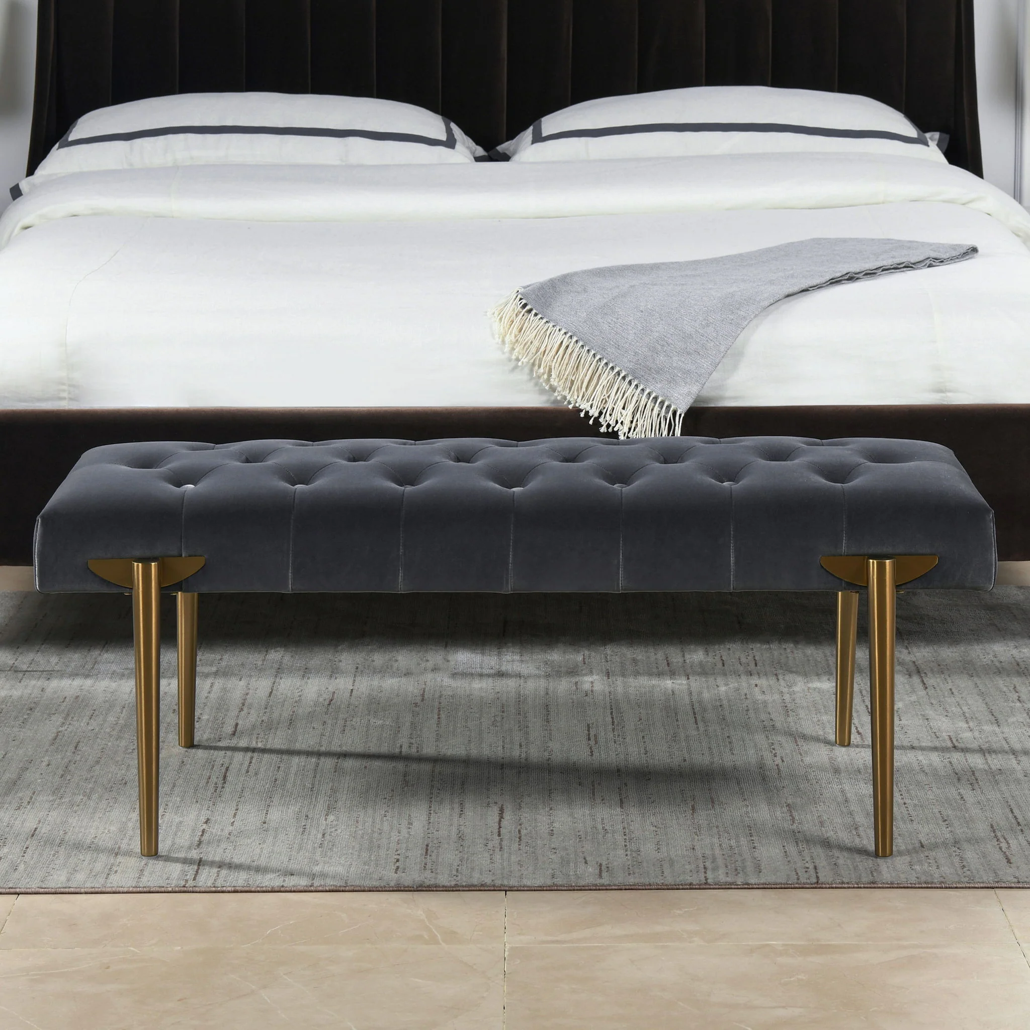 Aria - Upholstered Accent Bench - Image 7