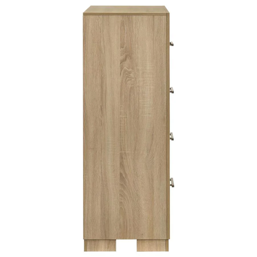 Arielle - 4-Drawer Bedroom Chest Of Drawers - Light Oak - Image 6