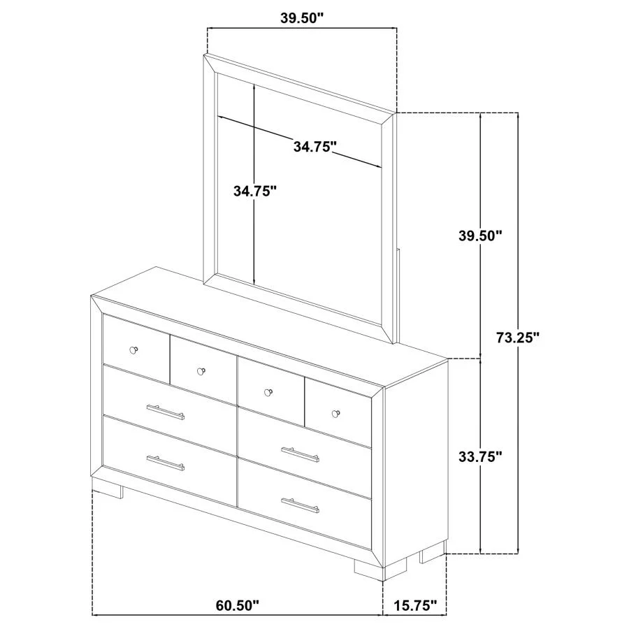 Arielle - 6-Drawer Bedroom Dresser Cabinet - Image 22