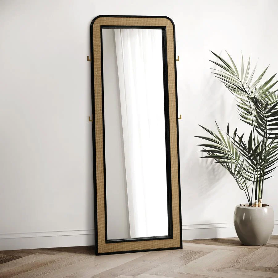 Arini - Cane Weave Full Length Standing Floor Mirror - Image 2