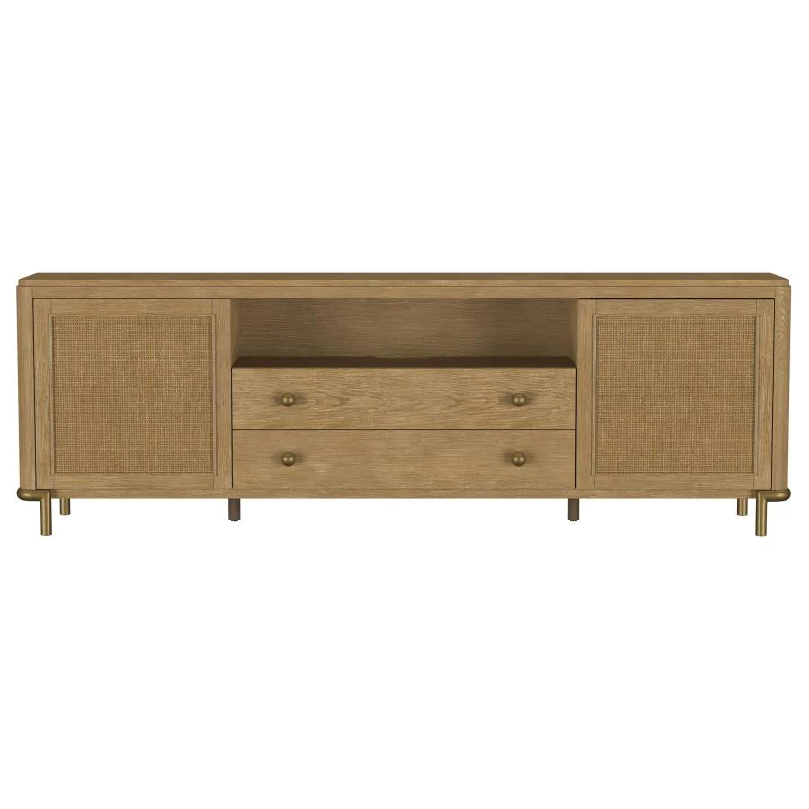 Arini - Rattan Cane 2-Door TV Stand Media Console - Image 7