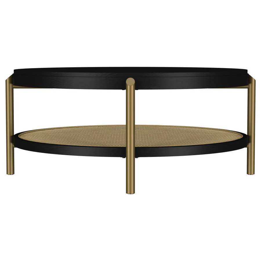 Arini - Round Coffee Table With Storage Shelf - Image 10