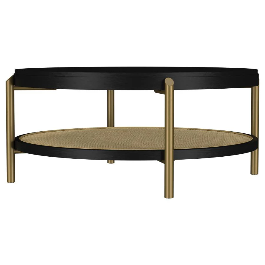 Arini - Round Coffee Table With Storage Shelf - Image 8