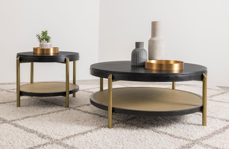 Arini - Round End Side Table With Storage Shelf - Image 22