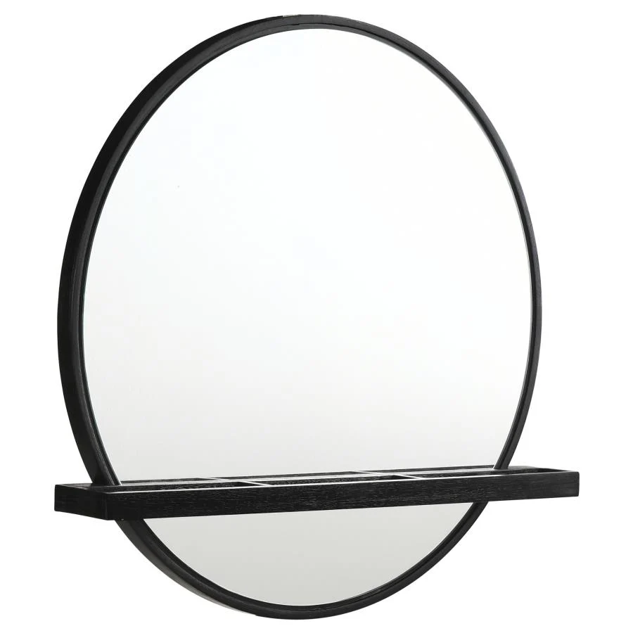 Arini - Round Vanity Wall Mirror With Shelf - Image 2
